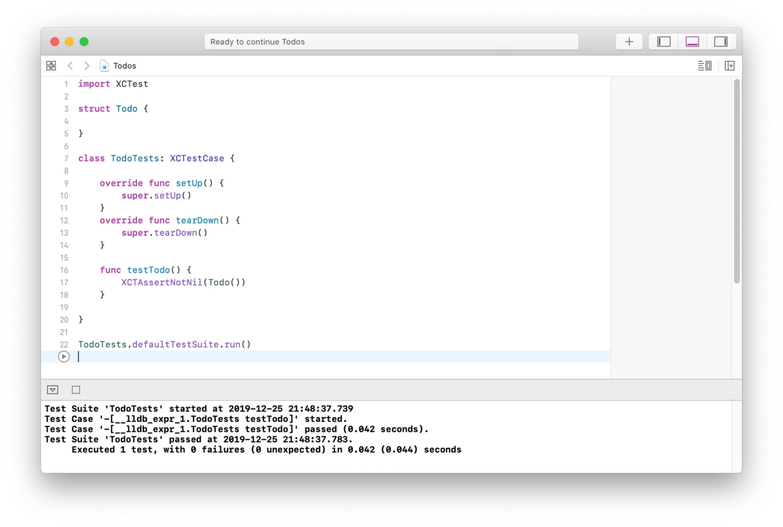 TDD in Xcode Playground